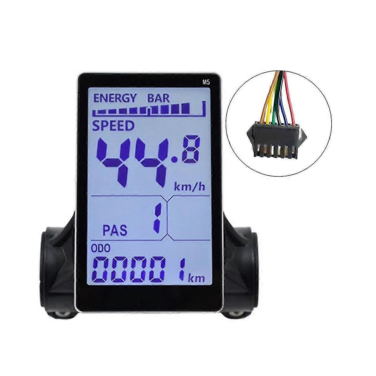 M5 Elektrikli Bisiklet Lcd Ekran Metre 24v 36v 48v 60v E Scooter Dağ Elektrik Için Lcd Panel Ekran