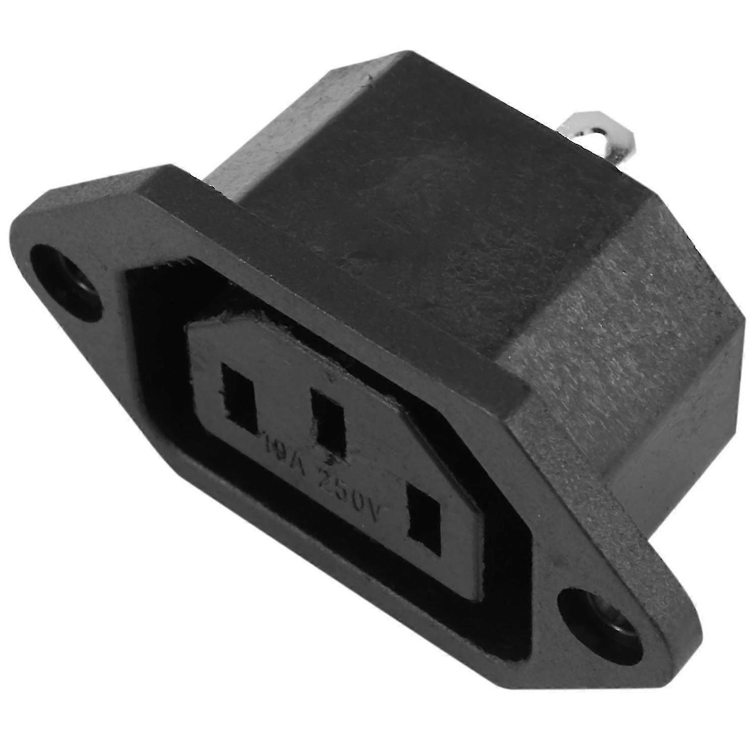 Ac 250v 10a Iec 320 C13 Panel Mount Plug Connector Socket Black