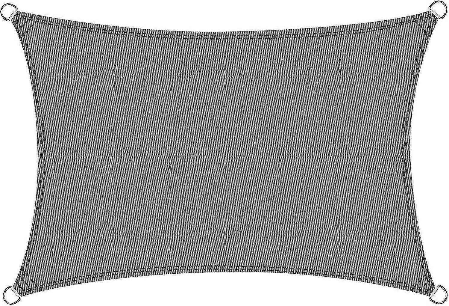 Vela rectangular impermeable de 3 x 4 metros adecuada para jardines y terrazas, color gris