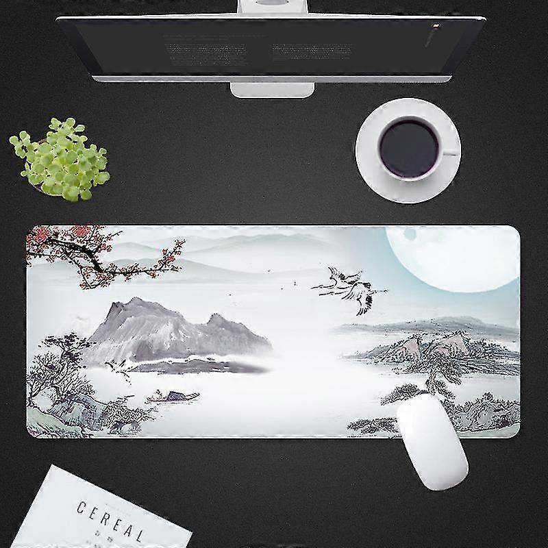 Musematte 900x400, Gamingmusematte Japan røde kirsebærblomster, musematte stor