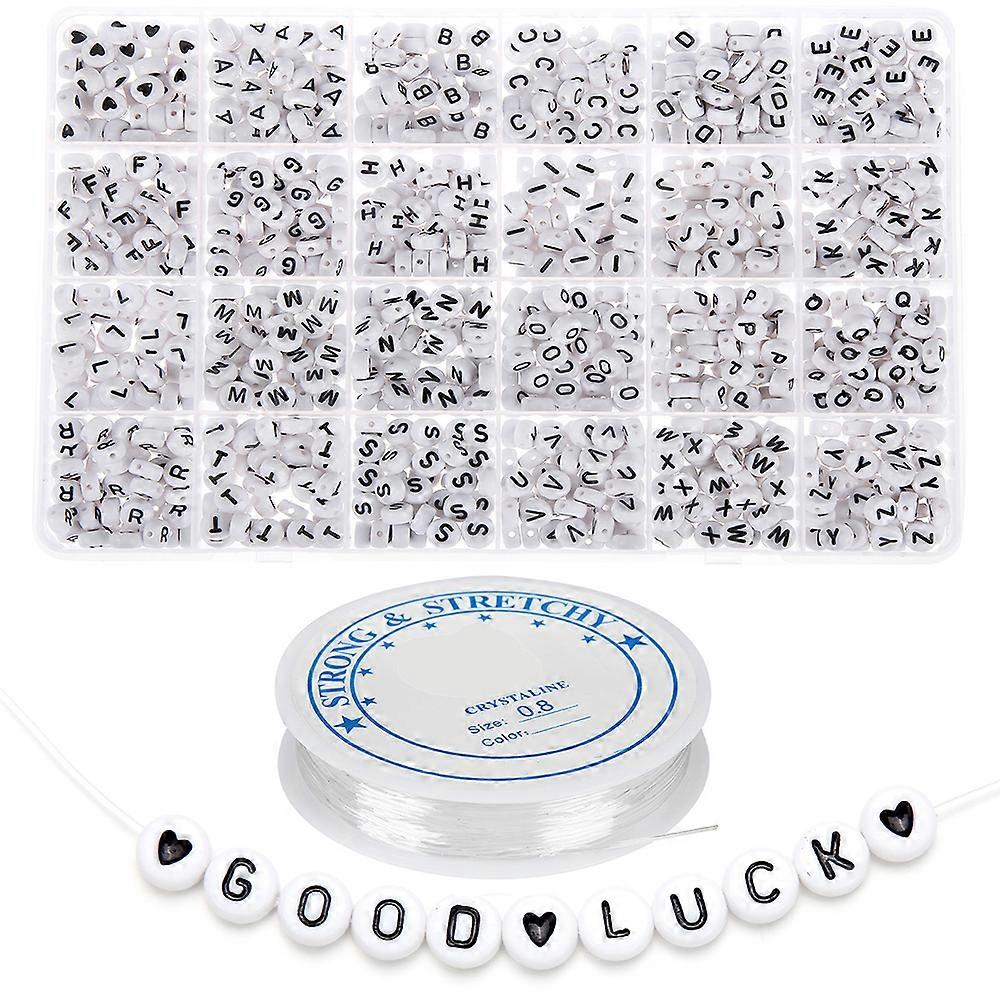 Alphabet Round Beads for Bracelets