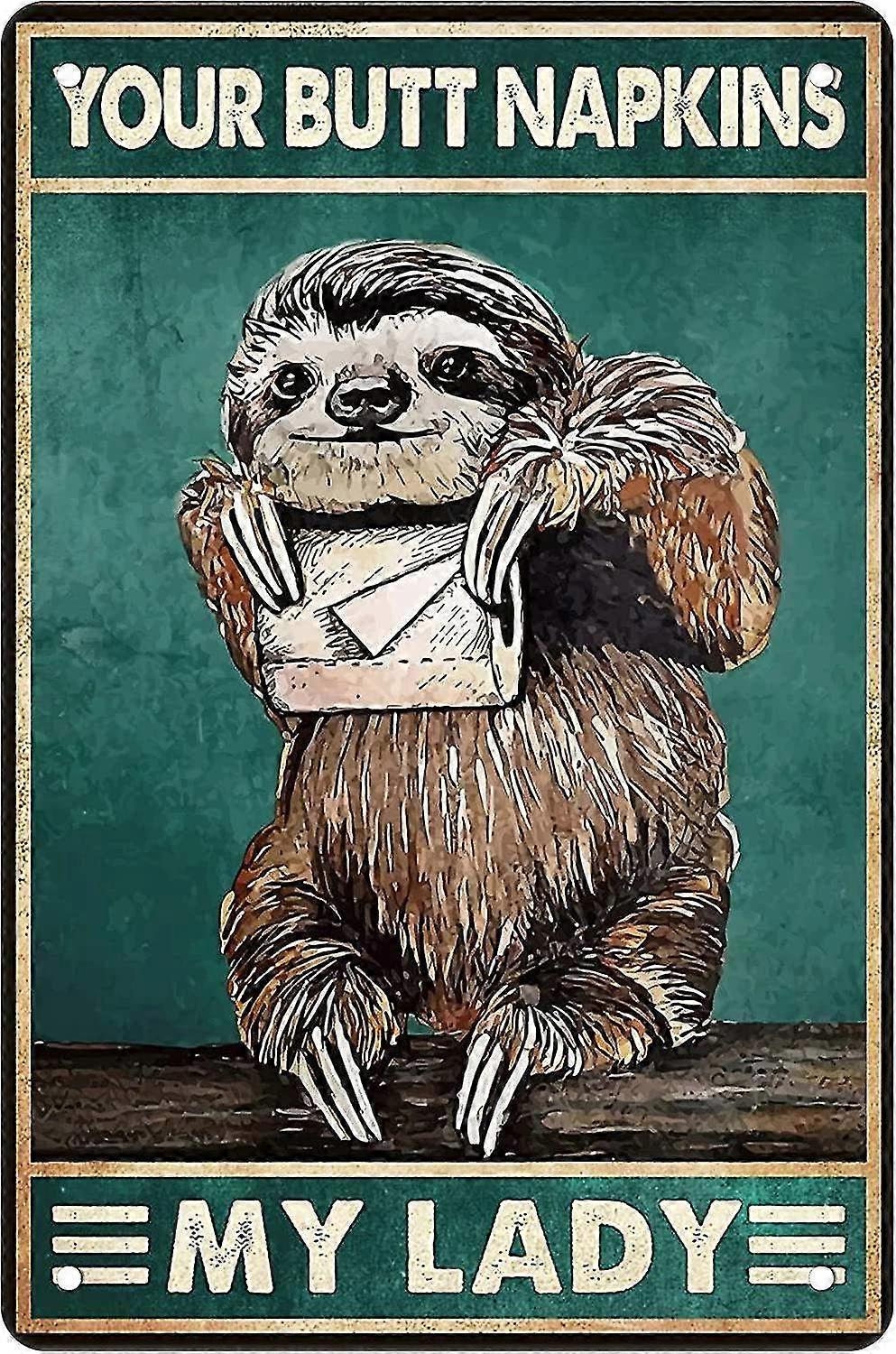 Placa de Metal Vintage de Gato Preto Engraçado para Banheiro 8x12 Polegadas OU 12x16 Polegadas Modo 201