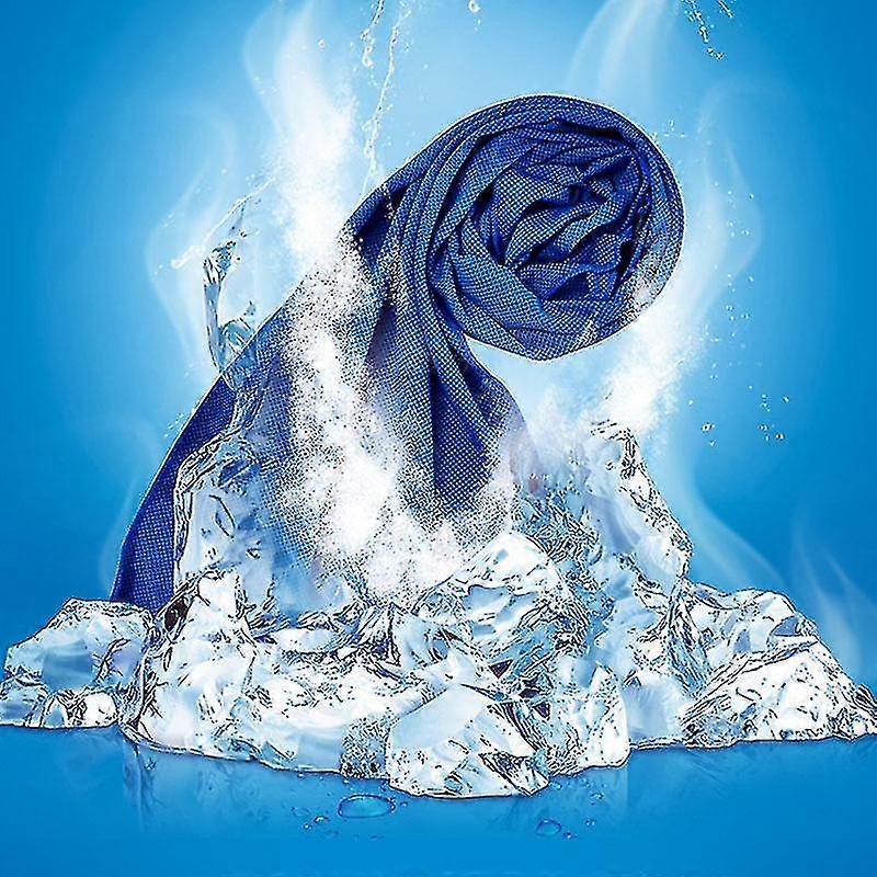 2pcs Quick Drying Summer Thin Travel Breathable Beach Towel Blue