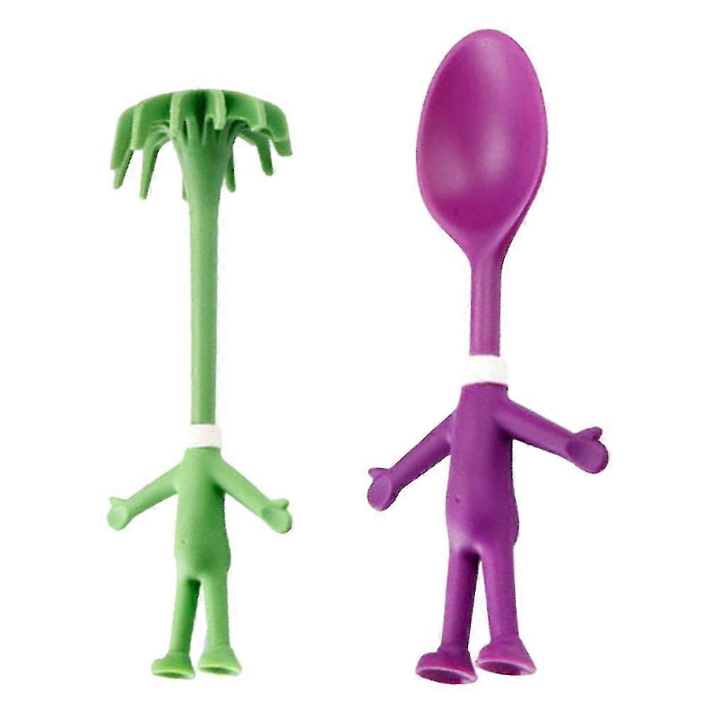 Human Shaped Kitchen Utensils Set 2 Piece With Comfortable Grip Handle, Dishwasher Easy Clean