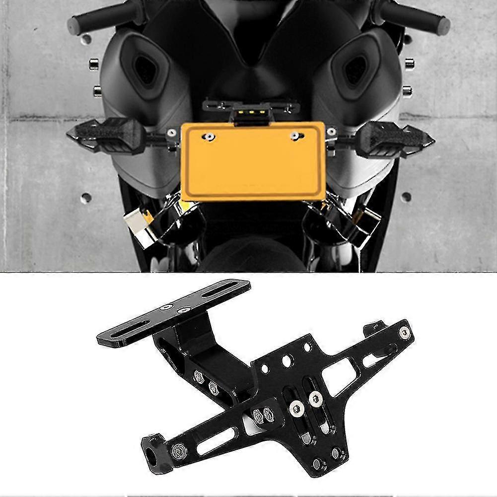Motorcycle License Plate Bracket – Foldable Butterfly Mount, Adjustable Angle, Fits Most Bikes, ATVs, Dirt Bikes & Scooters