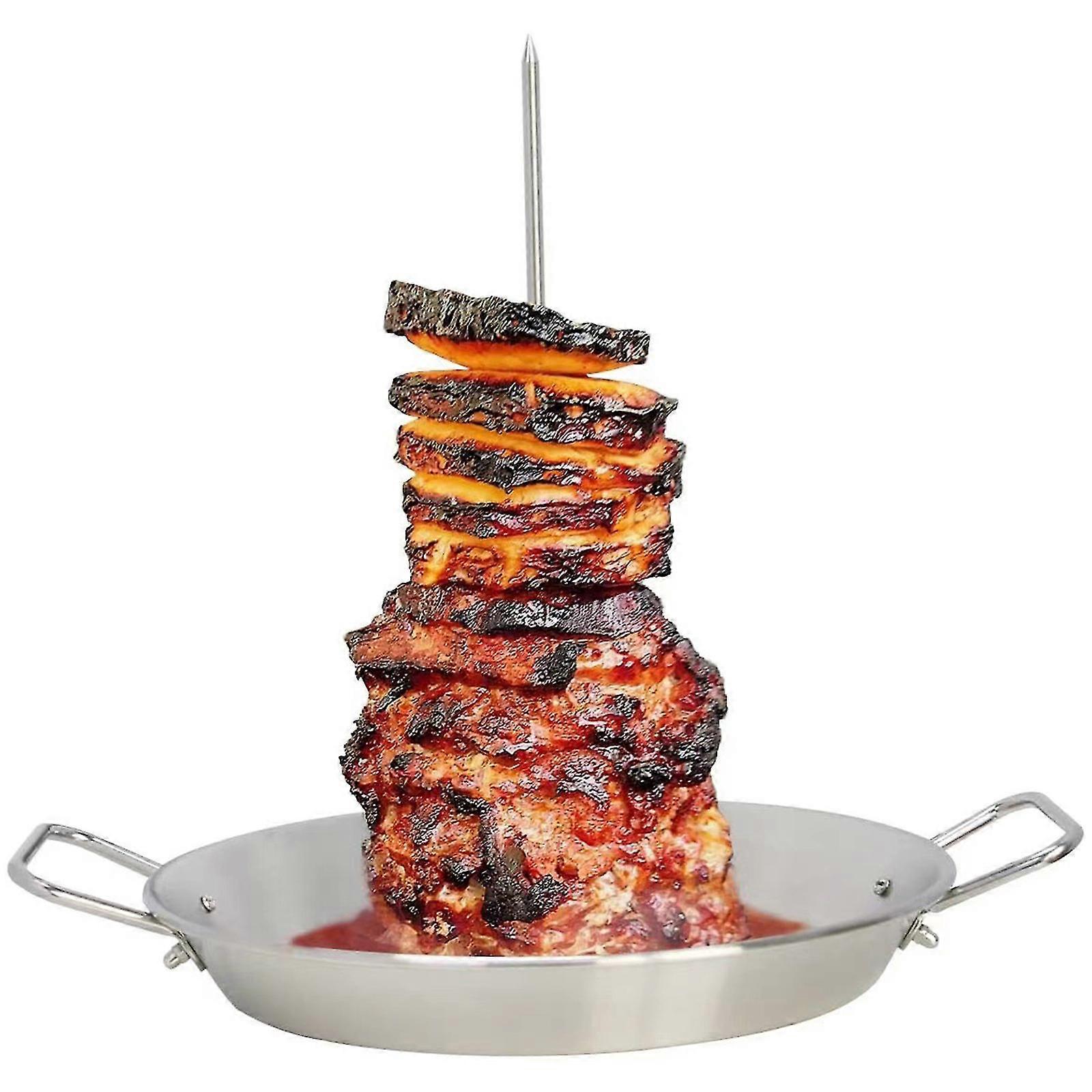 BBQ Grilling Accessory With 3 Removable Spikes - Portable Metal Chicken Kabobs for Kebabs