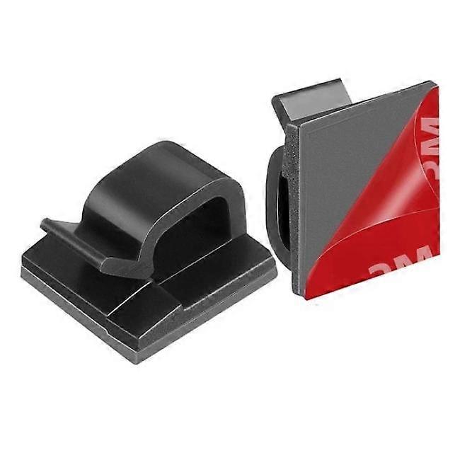 50-Pack self-adhesive cable holders - cable clamps Black