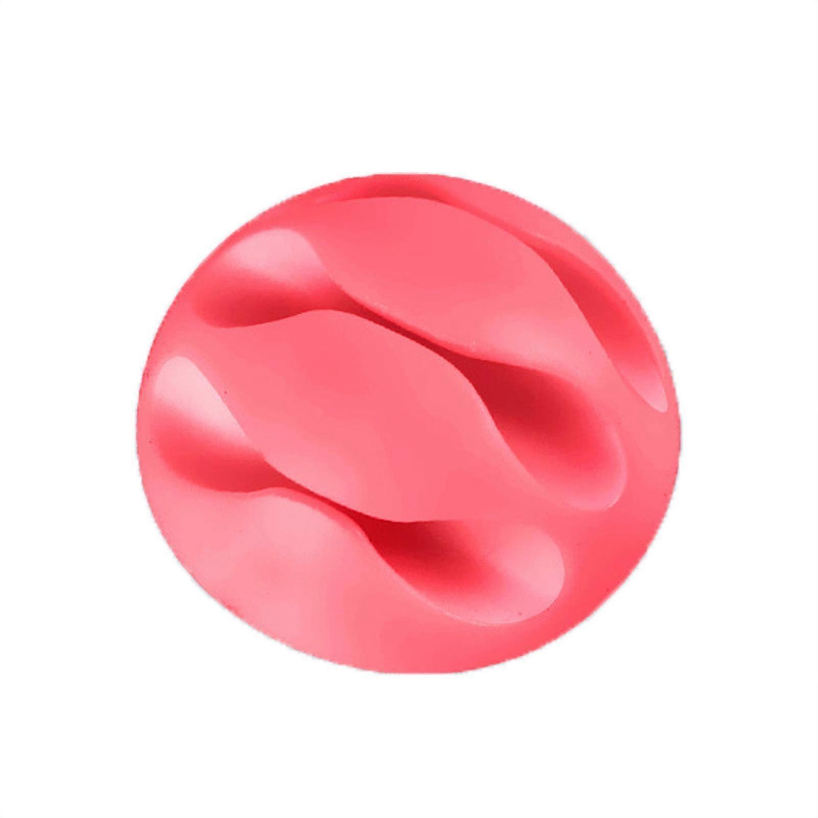 Flexible Cable Clip with Strong Adhesion for Easy Cord Management - Red (3 Holes)