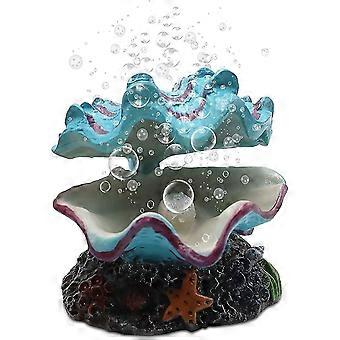 Aquarium Shell Dekoration, tropische Muschel Live-Action-Ornament, für Aquarium belüften, Aquarium sauerstoffreich