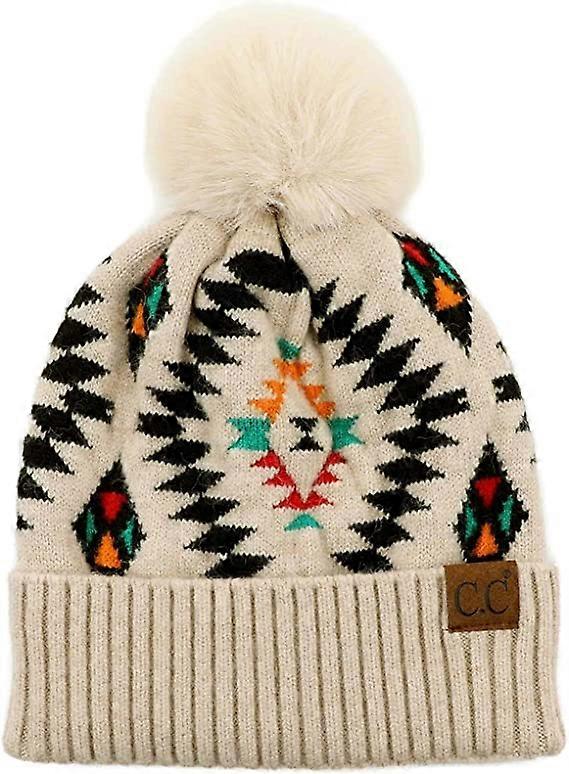 Gorro de punto elástico grueso de moda para invierno y otoño