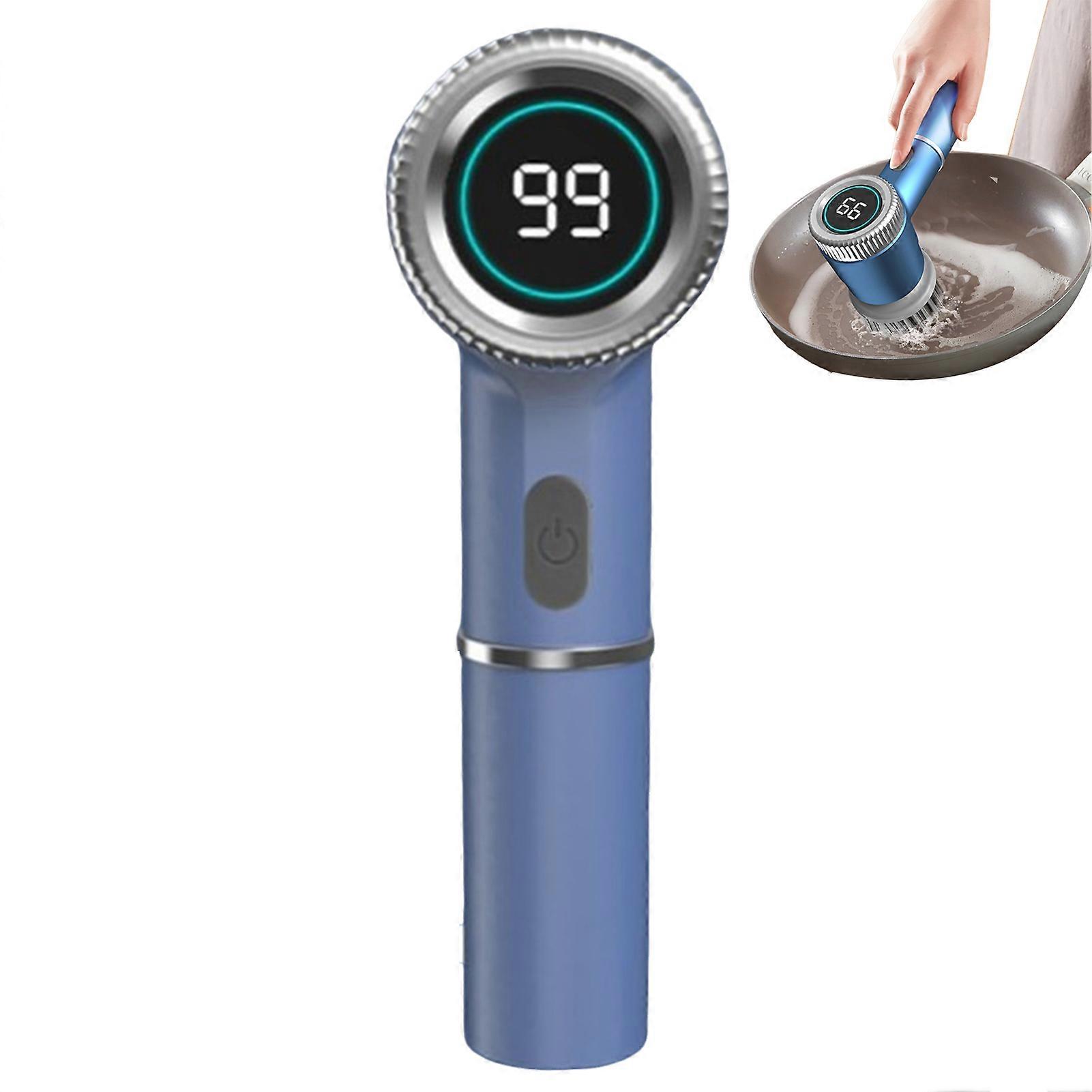 Electric Spin Scrubber Cordless Power Cleaning Brush with 5 Replaceable Brush Heads and Digital Display, Shower Scrubber for Bathroom Tub Sink Kitchen
