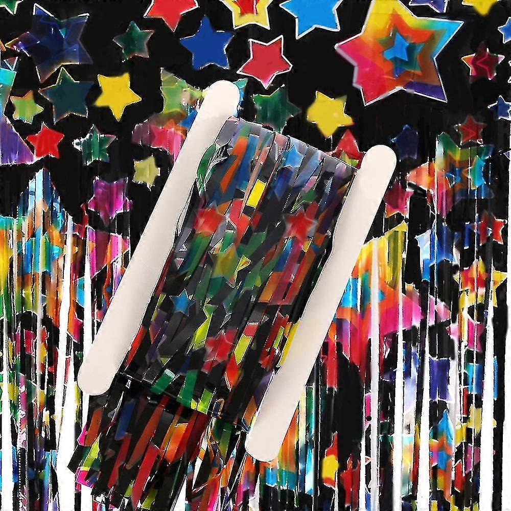 Pentagramm Farbe Regenvorhang-jkshd