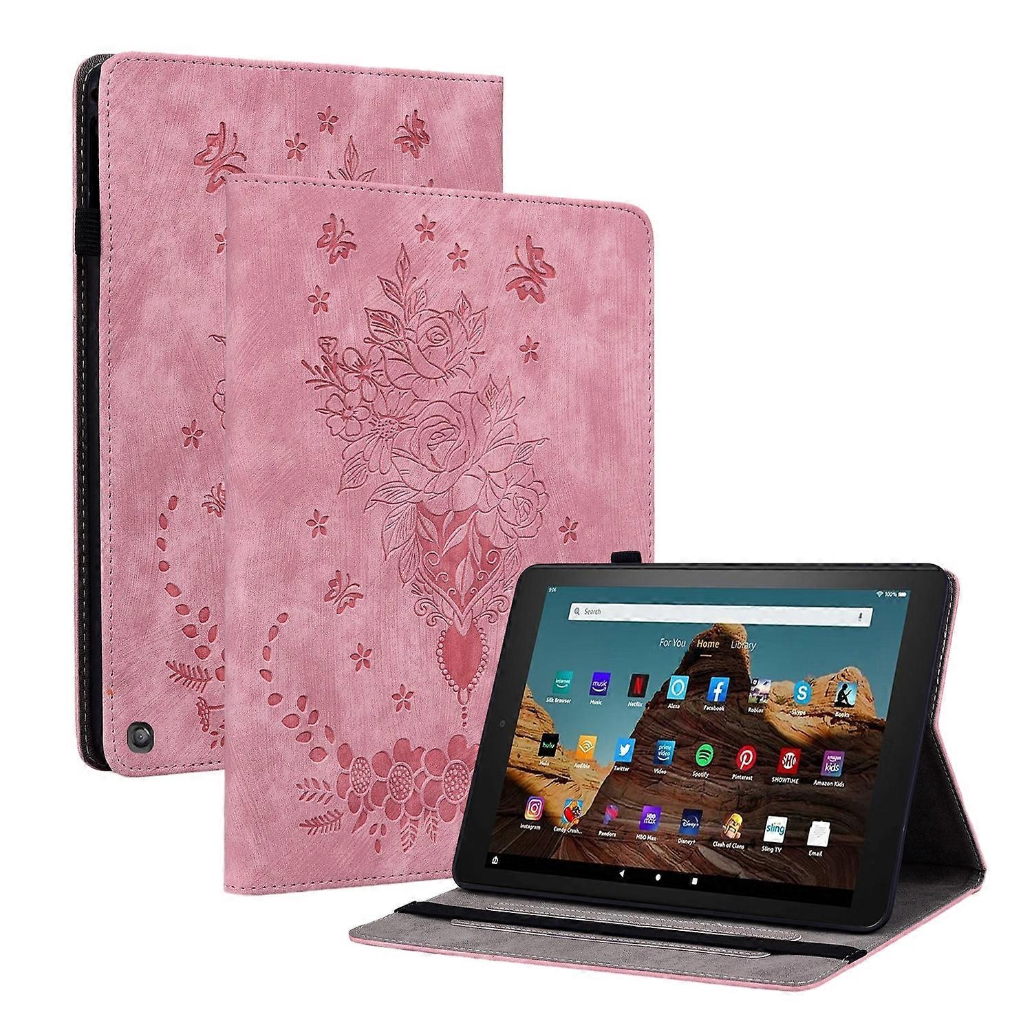 Butterfly Rose Leather Case For Amazon Fire HD 10 2023