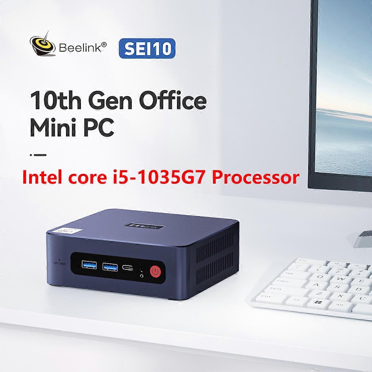 Sei10 Intel i5-1035G7 Mini-PC Windows 11 16 GB DDR4 500 GB Nvme SSD Wifi6 BT5.2 Desktop-Gaming-Computer