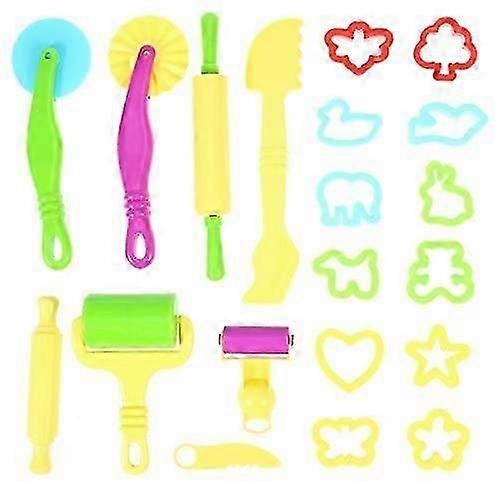 Clay Models Dough Tools Kit Smart Clay Tool Gift with Molds 20pcs Random Color
