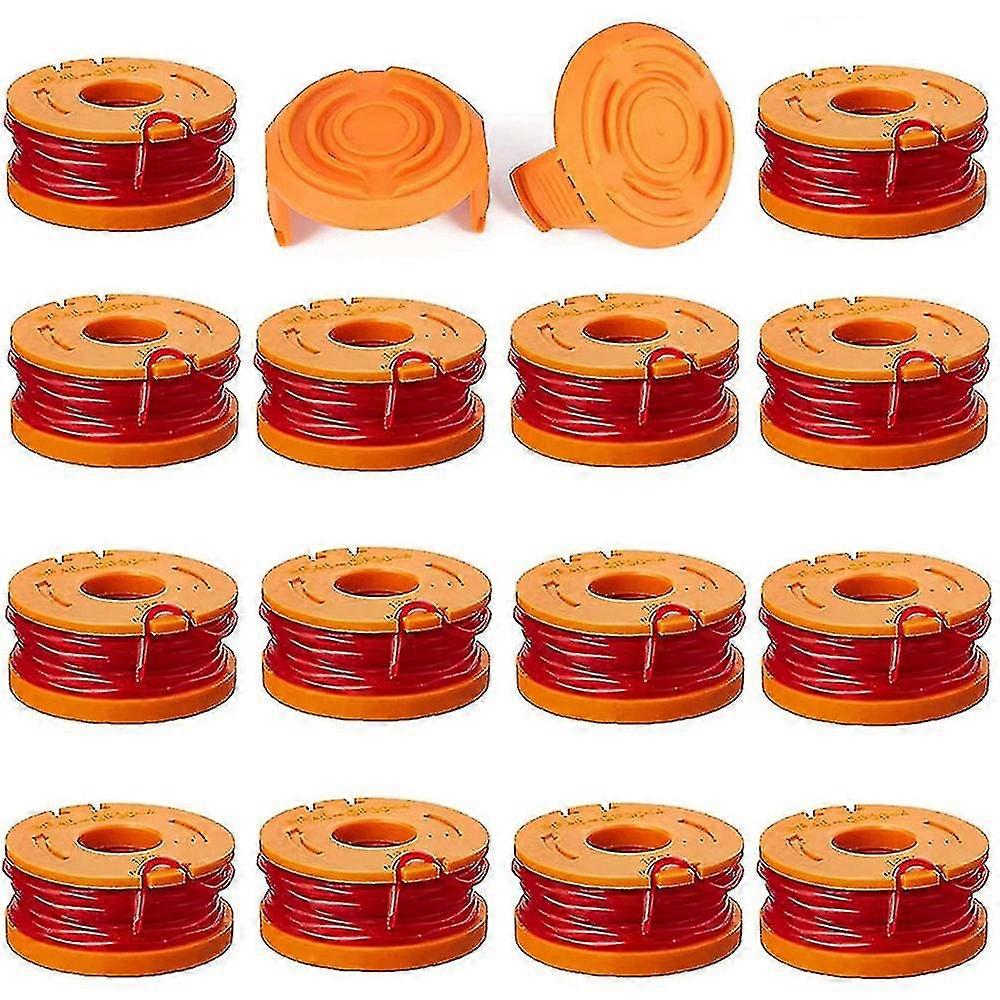 16 Pack Trimmer Line For Worx Wa0010 Wg175 Spools,10ft Refills Parts