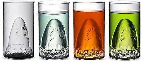 Sharks Cup Creative Transparent Öl Vatten Vin Dricksglas Mugg