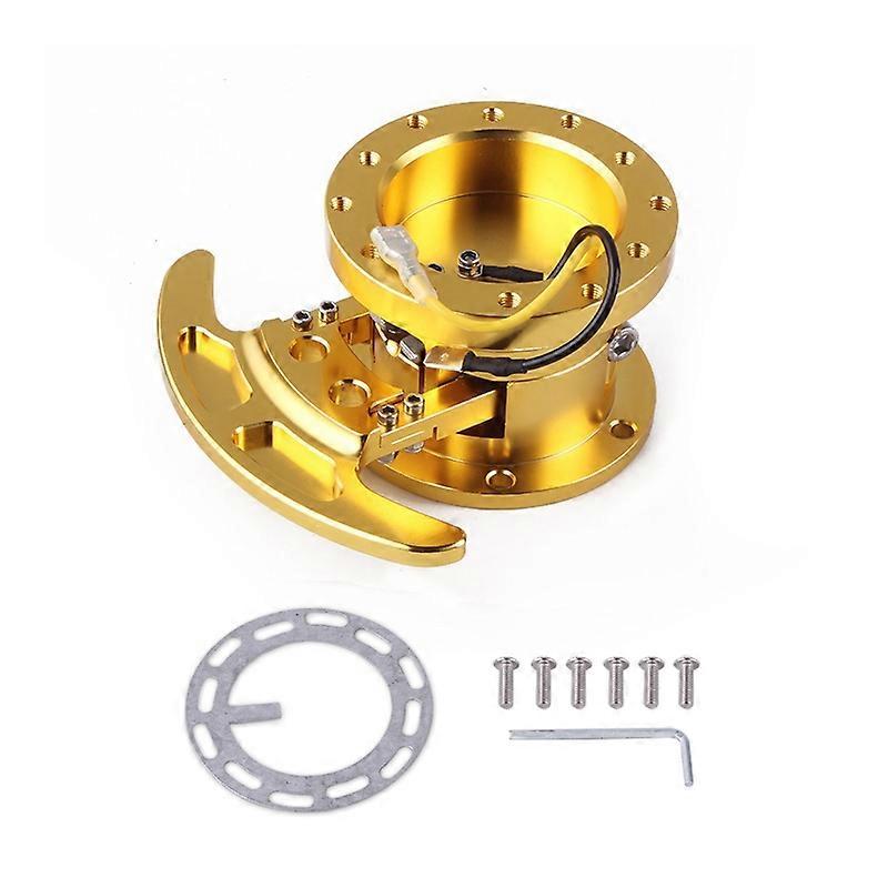 Stöldskyddsbil 6 hål Ratt Quick Release Hub Racing Adapter Snap Kit