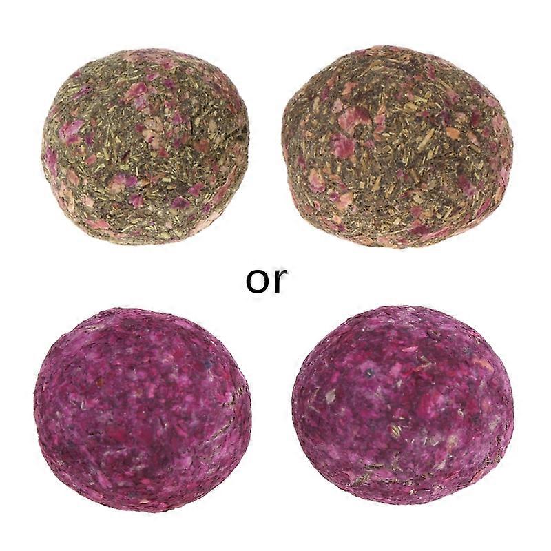 Natural Grass Balls Sturdy High Fiber for Rabbit Hamsters Guinea Pigs 2Kit