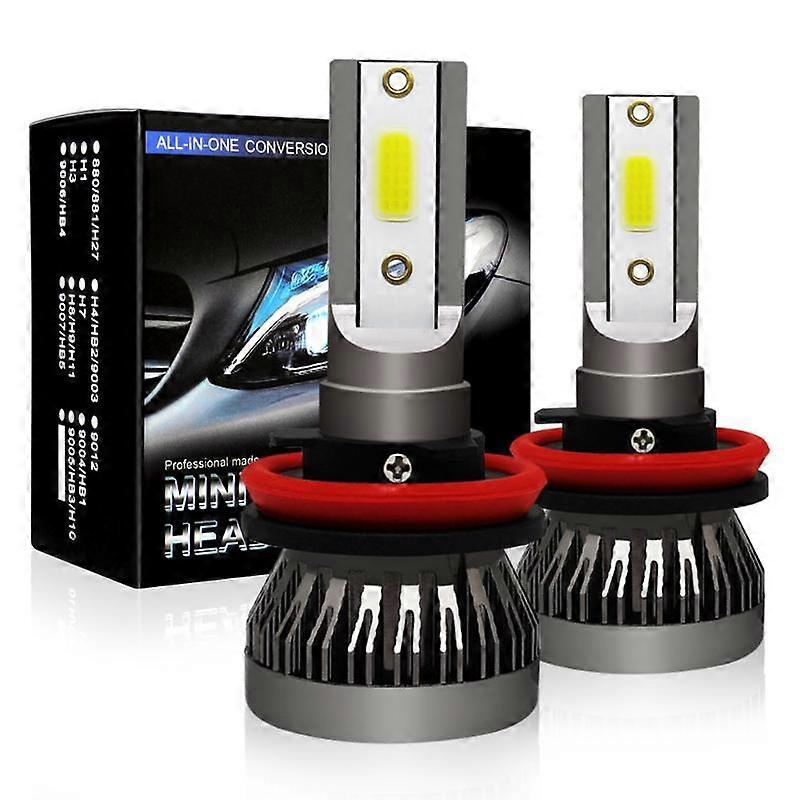 Mini Car Led Headlights C6 S2 Headlights H1 H4 H7 H11 COB Car Light 9V-36V 36W 6000LM Easy To Install Auto Parts Led Car Bulb
