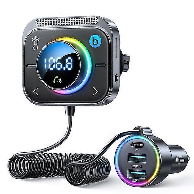 Bluetooth 5.3 FM Transmitt Bluetooth Car Adapter car charger PD&QC 3.0 FM Bluetooth Car Transmitter Modulator In The Car
