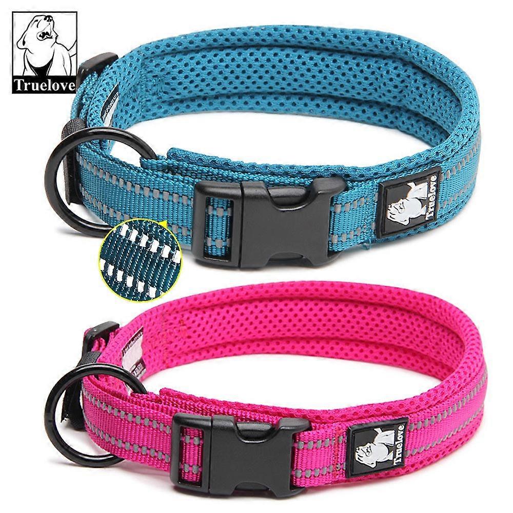 TRUELOVE Creation Core Reflective Mesh Padded Dog Collar Adjustable Nylon Outdoor Adventure Pet Collar All Sizes