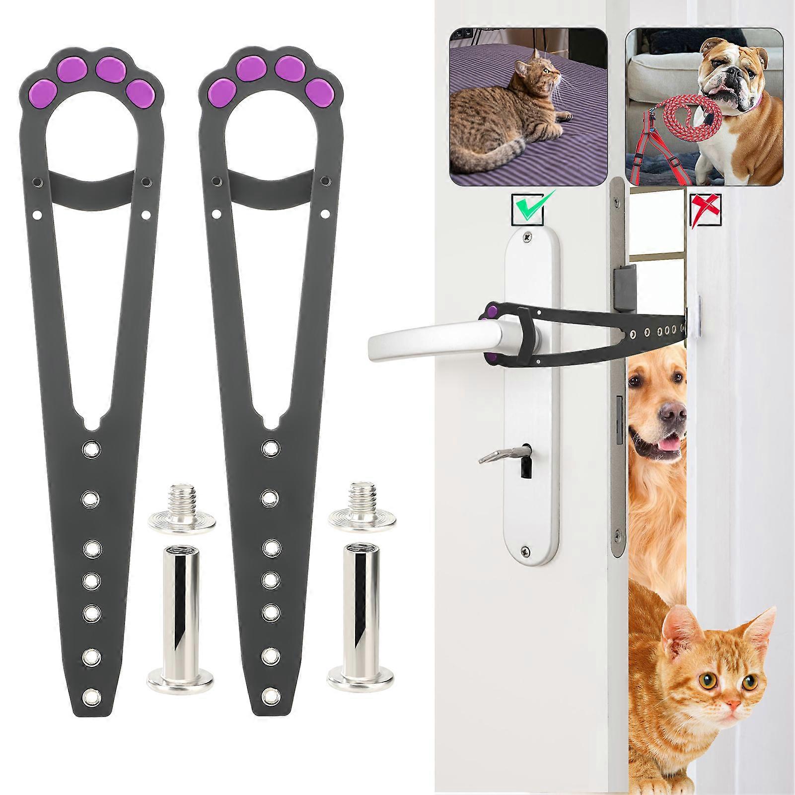 Cat Door Holder Latch Adjustable Cat Door Alternative to Keep Dogs Out of Cat Litter Boxes and Food Flex Latch Strap