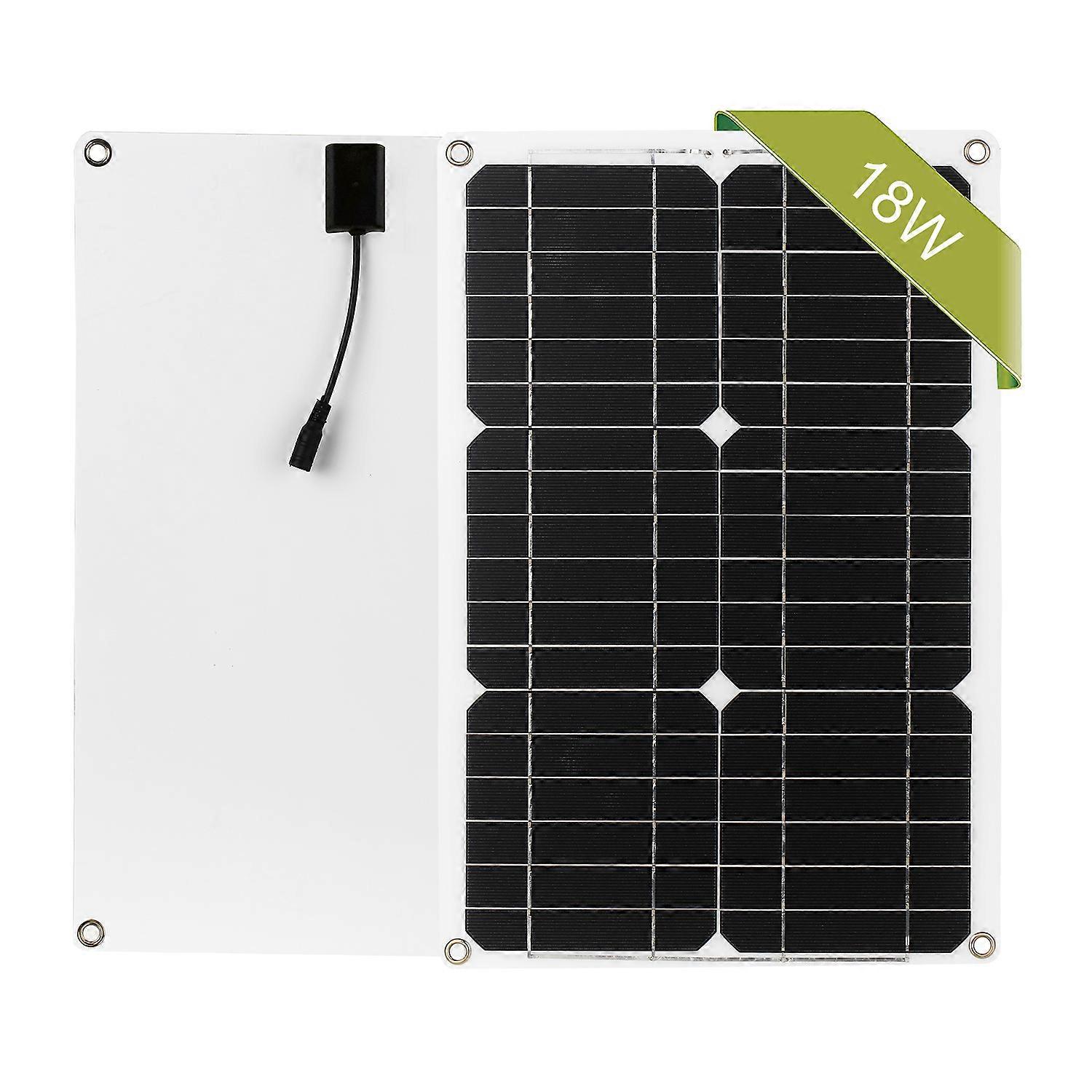 18W 12V Solar Panel Kit Off Grid Monocrystalline Module with SAE Connection Cable Kits