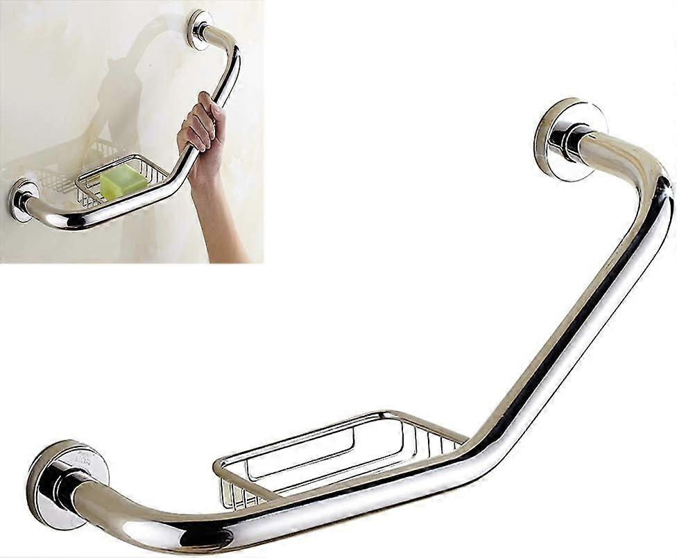 150 Kg Bearing Shower Rails, 2.2 Cm Diameter Handrail For Bathroom, 4 Layers Of Deep Polishing, Detachable Bathroom Soap Box Grab Bars, Conce