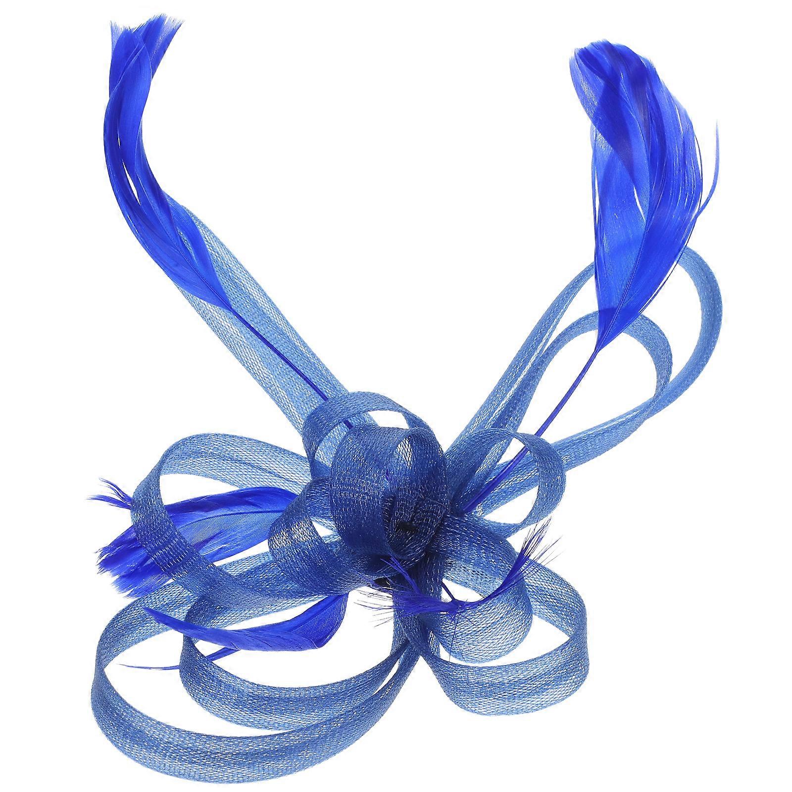 Ślubny fascynator ślubny spinka do włosów Broszka Pin Akcesoria do włosów (Royal Blue)