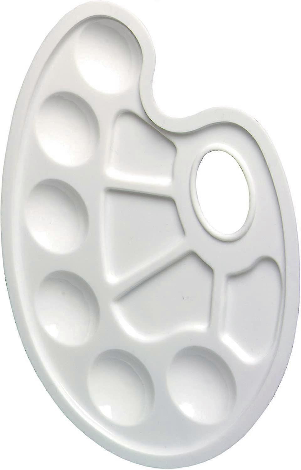 Mixing Palette With Finger Hole, White