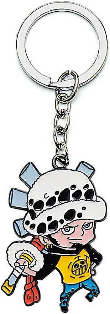 Anime One Piece Keychains Character Torafalgar Law Enamel Alloy Keyring