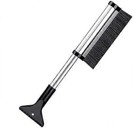 Lumiharja, teleskooppinen lumikaavin lumiharja, lumiharjat 2 in 1 jääkaavin autoille, kuorma-autoille, maastoautoille, autokuorma-auton tuulilasille