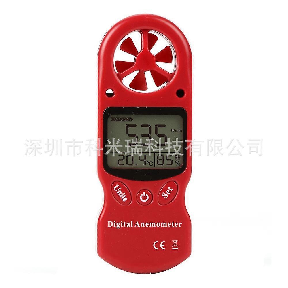 New Mini Handheld Multifunctional Digital Temperature Moisture Meter Anemograph Anemometer Wind Speed Measuring Instrument