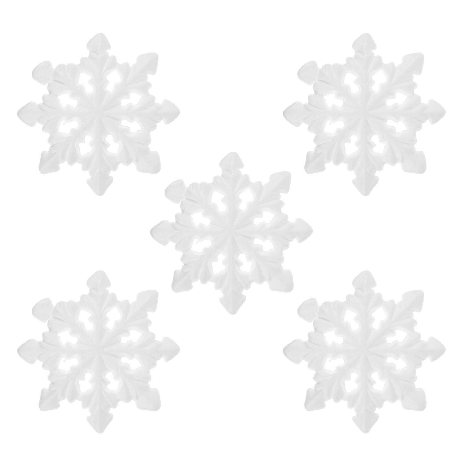 5 Pcs White Ornaments Foam Snowflake Decor Animal Small Styrofoam Foam Balls Polystyrene Balls White White Snowflake Shapes