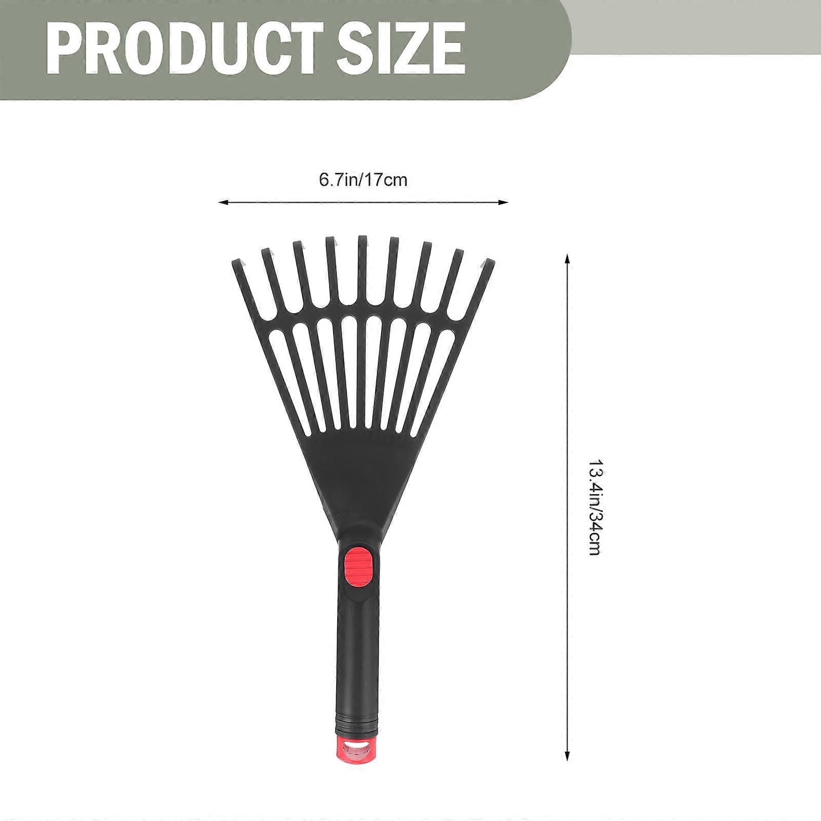 Leaf Rake Plastic Rake Gardening Rake Tool Small Garden Rake with Handle