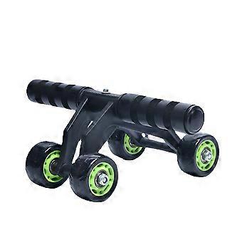 Four-wheel abdominal fitness home fitness equipment green