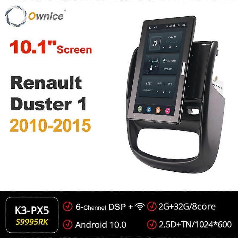 Tesla style PX6 Android 10 Voiture Multimédia Lecteur Vidéo Autoradio Rotation GPS Navigation Radio Pour Renault Duster 1 2010 - 2015