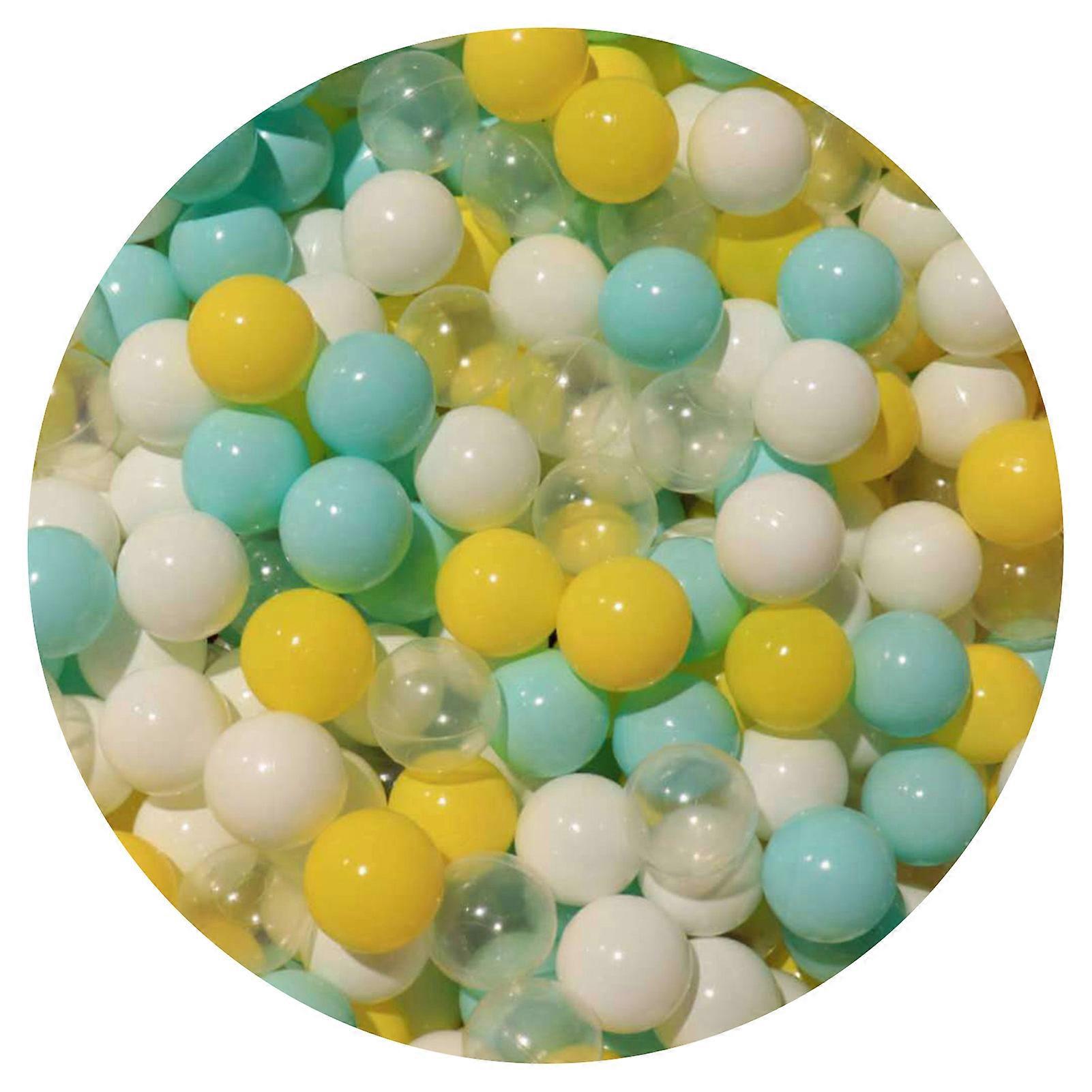QingHai 100Pcs Children's Toy Balls Odor-free Elastic Safe Thickened Large Size Color Cognition Multicolor Macaron Color Pit Balls Swimming Pool Toy