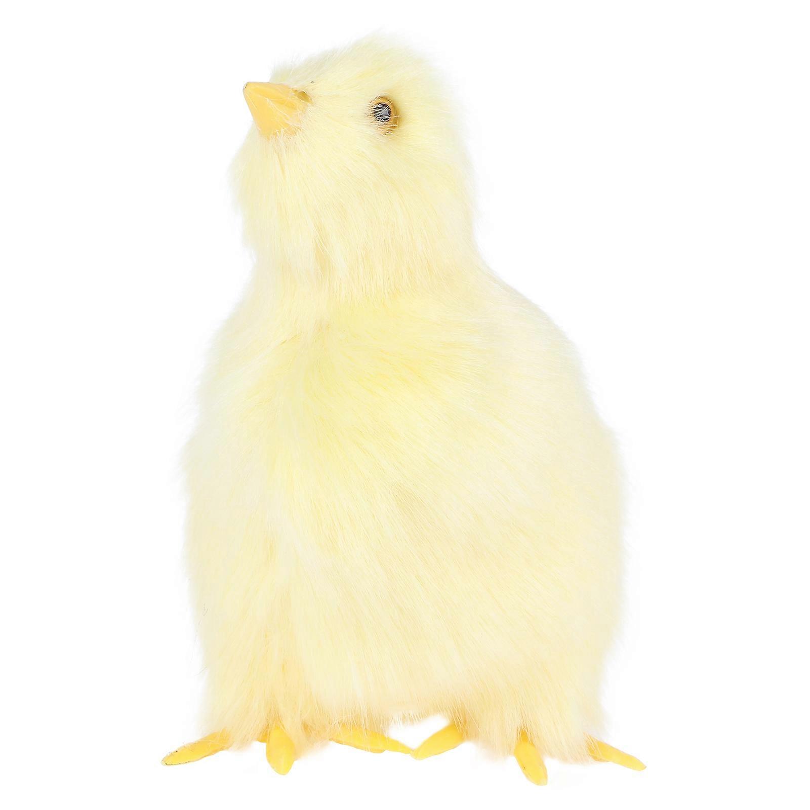 1pc Easter Imitation Chicken Plush Toy Doll Easter Chicken Adornment for Decor
