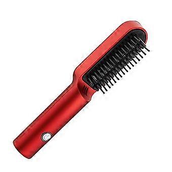 Wireless hair straightening comb, curling and straightening dual-purpose ceramic hair straightener, travel portable charging curling iron splint