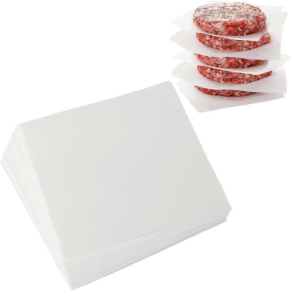 Burger Paper Sheets, Set of 300, 10cm x 10cm Non Stick Wax Burger Papers Squares Parchment Paper Wax Paper for Food Crafting