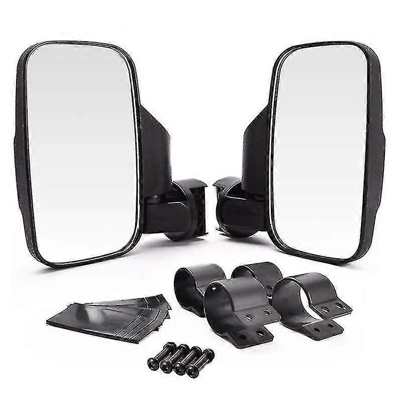 Utv Convex Mirror Kit With Anti-shock Rubber Pad