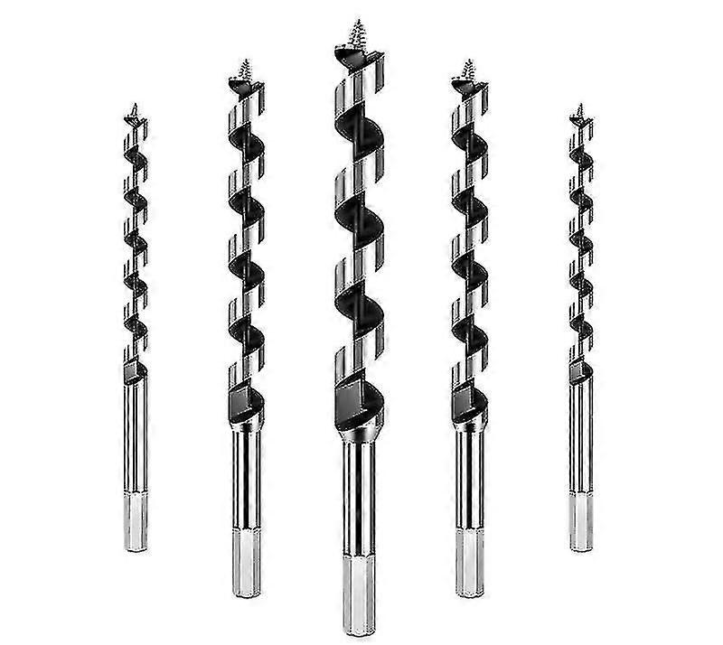 5pcs/set 230mm Super Long Auger Drill Hex Shank Woodworking Drill Bits