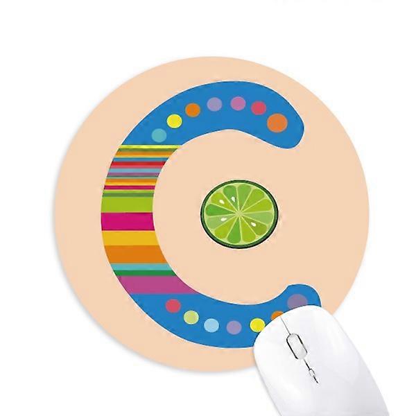 C Alphabet Orange Fruit Cute Pattern Mouse Pad