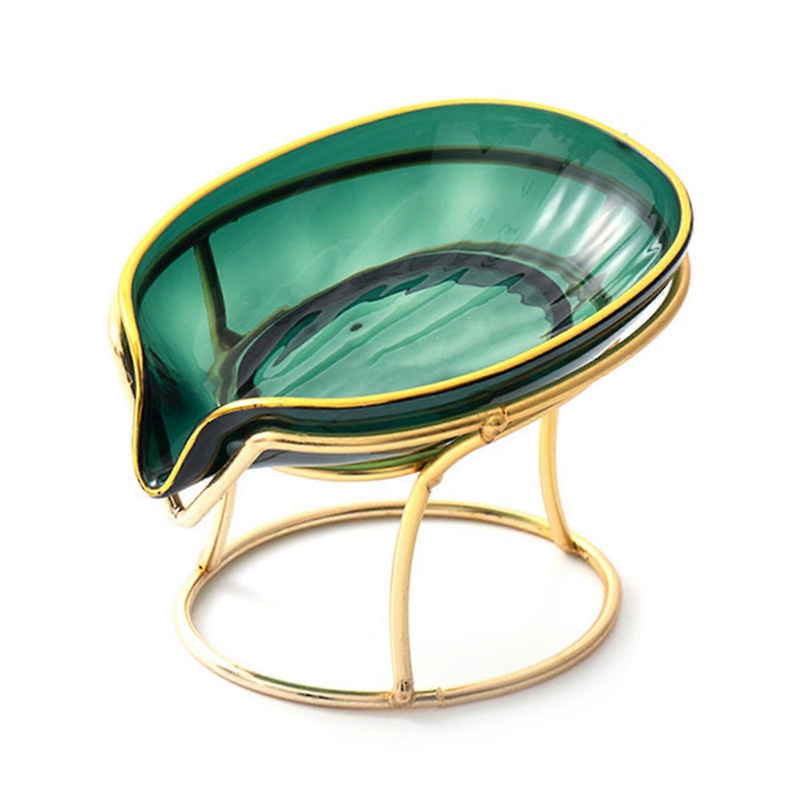1pcs Soap Dish,  Self-draining Soap Dish,creative Durable,3.54*5.11in,green