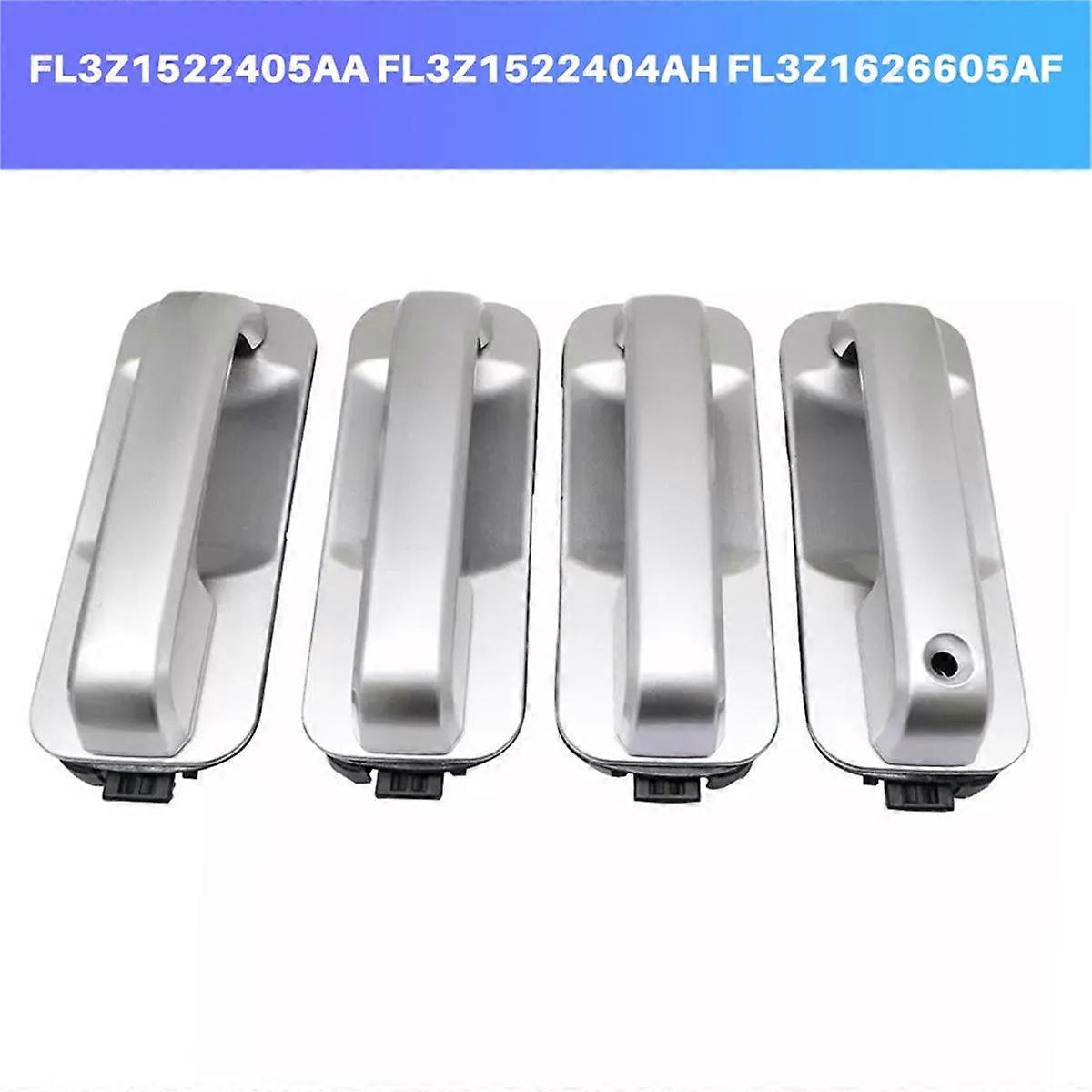 New for 2015-2020 Silver Outside Door Handles Front & Rear Set FL3Z1522405AA FL3Z1522404AH FL3Z1626