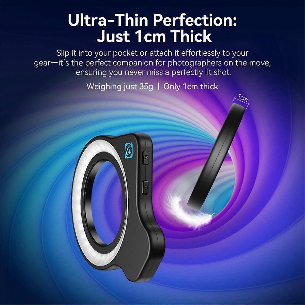 ZM100MM Lens Zoom Macro 20X Lens Telephoto Macro Magnifier+Macro Lens Fill Light 3 Colors 5 Levels 2700k-6500k for Phone