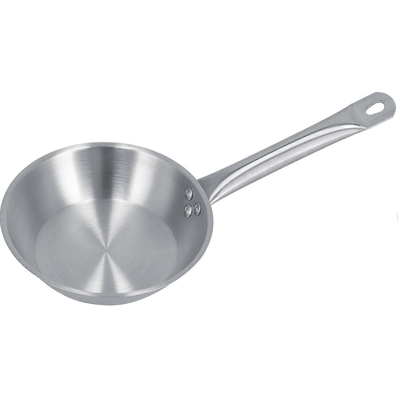 Stainless Steel Frying Pan Single Handle Fried Pan Cookware for Home induction Cooker7.9x2.0in