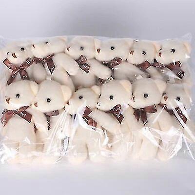 12 قطعة لكل وحدة 12 سم 20 لونا تحمل أفخم ألعاب صغيرة تيدي بير دمى هدية صغيرة لحفل زفاف الحاضر قلادة لطيف تيدي دمية